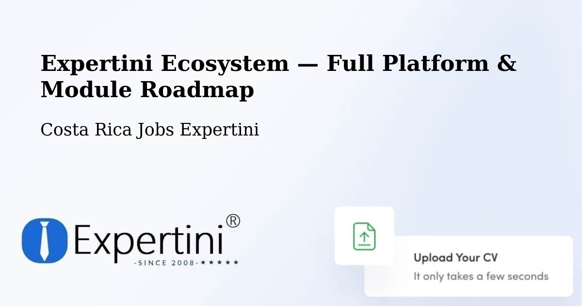 Expertini Ecosystem — Full Platform & Module Roadmap – Colima