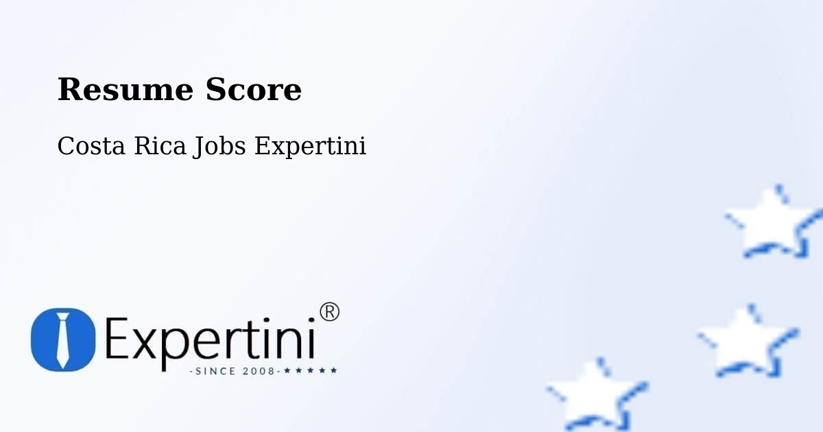 Resume Score & Job Description Match Tool – Colima - Costa Rica Jobs Expertini